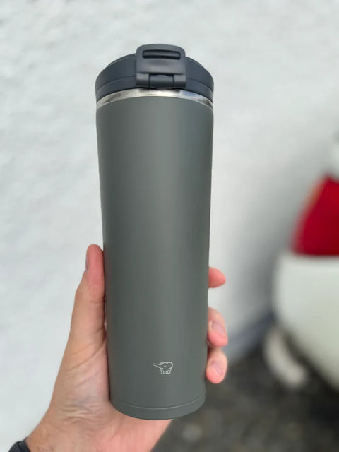 Zojirushi Stainless Tumbler SX-KAHM Light Smoke Gray from 300 ml (10.15 oz) up to 400 ml (13.55 oz)